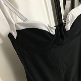 Chanel Classic Monochromatic Bustier One-Piece Swimsuit