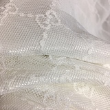 Gucci  Sheer GG Net-Lace Long-Sleeve Shirt with Camisole Set in White