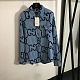 Gucci Bold GG Monogram Gingham Print Button-Up Shirt