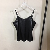 Gucci  Sheer GG Net-Lace Long-Sleeve Shirt with Camisole Set in Black
