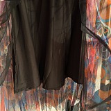 Pucci Kaleidoscopic Vibrant Print Sheer Mesh Top & Tiered Ruffle Maxi Skirt Set
