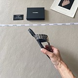 Chanel Black Tweed and Quilted Leather Thong Sandals