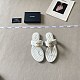 Chanel  Quilted Leather Thong Sandals