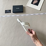 Chanel  Quilted Leather Thong Sandals