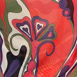 Pucci Psychedelic Abstract Print Sheer Mesh Top & Midi Skirt Cover-Up Set