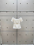 Women's Off The Shoulder Sheer Lace Top