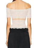 Women's Off The Shoulder Sheer Lace Top