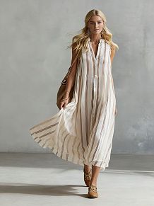 Striped Long Dress