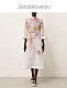 Natura Floral Linen Midi Dress