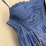 ZIMMERMANN Rebellion Blue Midi Dress