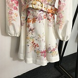 Zimmermann Natura Buttoned Mini Dress Kaleidoscope Garden