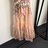 Zimmermann Rebellion Tie-detailed Ruffled Printed Chiffon Maxi Dress