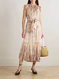 Zimmermann Rebellion Tie-detailed Ruffled Printed Chiffon Maxi Dress