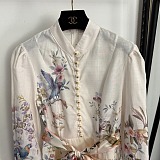 Zimmermann Rebellion Linen Button Midi Dress