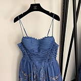 ZIMMERMANN Rebellion Blue Midi Dress