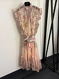 Zimmermann Rebellion Tie-detailed Ruffled Printed Chiffon Maxi Dress