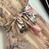 Zimmermann Rebellion Tie-detailed Ruffled Printed Chiffon Maxi Dress