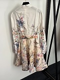 Zimmermann Rebellion Tie-detailed Printed Linen Midi Dress