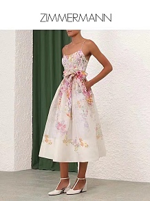 Zimmermann Natura Corset Midi Dress