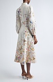 Zimmermann Rebellion Linen Button Midi Dress