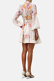 Zimmermann Natura Buttoned Mini Dress Kaleidoscope Garden