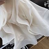 Strapless Braided Trim Organza Mini Dress
