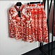 Dolce & Gabbana Majolica Print Shirt and Maxi Skirt Set