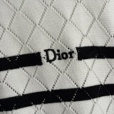 Dior Striped Pointelle Knit Long-Sleeve Sweater
