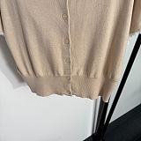 Miu Miu Knit Top with Lace Trim