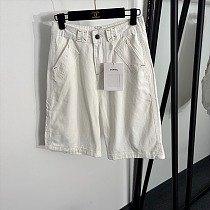 Chanel High-Waisted White Bermuda Shorts