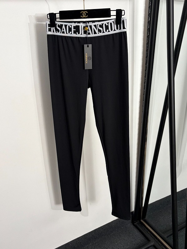 Versace Logo Band High-Waisted Leggings