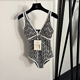 Chanel Monogram Jacquard One-Piece Swimsuit
