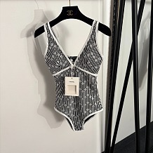 Chanel Monogram Jacquard One-Piece Swimsuit