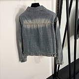 Dior Vintage Wash Denim Jacket with Embroidered Badge