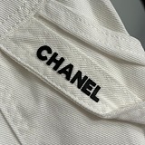 Chanel High-Waisted White Bermuda Shorts