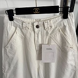 Chanel High-Waisted White Bermuda Shorts