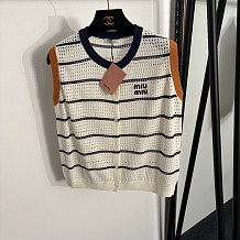 Miu Miu Striped Knit Vest