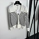 Dior Striped Single-button Knit Cardigan