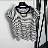 Miu Miu Striped Cotton T-shirt