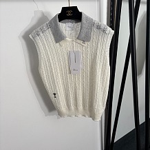 Dior Cable-Knit Polo Vest