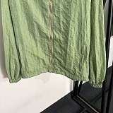 Dior Lightweight Hooded Windbreaker Jacket in Sage Green