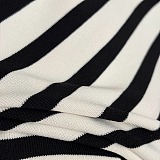 Dior Striped Single-button Knit Cardigan