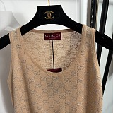 Gucci Lurex Metallic GG Monogram Knit Vest