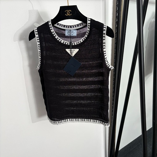 Sheer/Semi-transparent Knit Vest