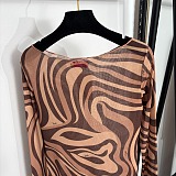 PUCCI Marmo printed mesh maxi dress