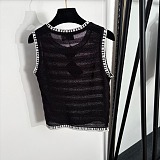 Sheer/Semi-transparent Knit Vest