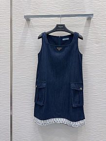 Prada Classic A-Line Silhouette Mini Dress