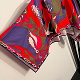Pucci Orchidee Print Cape Maxi Dress