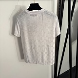 Gucci   Luxury White GG Monogram Jacquard Cotton Tee