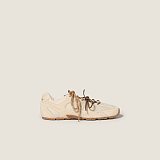 New Balance X Miu Miu 530 SL suede and mesh sneakers in Butter Yellow
